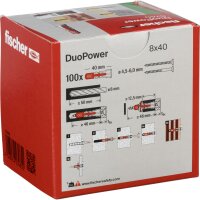 fischer DuoPower 8 x 40, Universaldübel,...