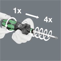 Wera 826 T Kraftform Turbo Bits-Handhalter Rapidaptor