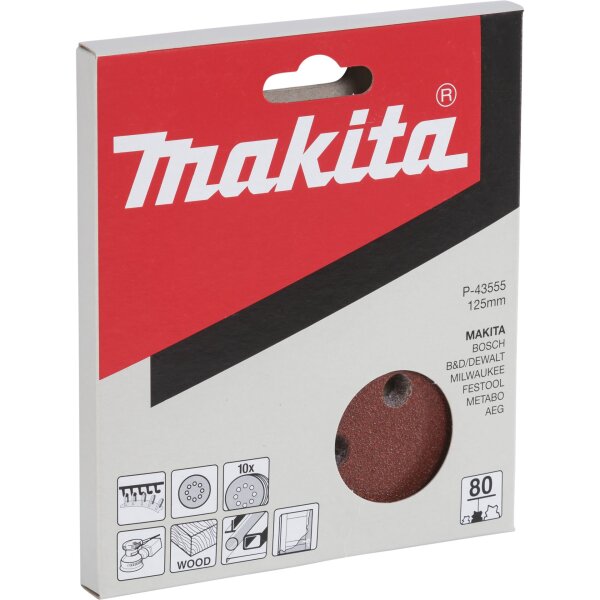 Makita P-43555 Schleifpap. Kl. 125mm K80