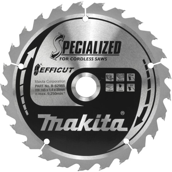 Makita B-62985 EFFICUT Sägeb.165x20x25Z