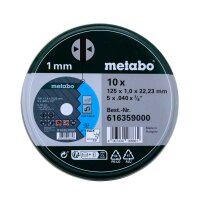 Metabo 616359000 Trennscheiben 125x1,0x22,23 Inox, 10...