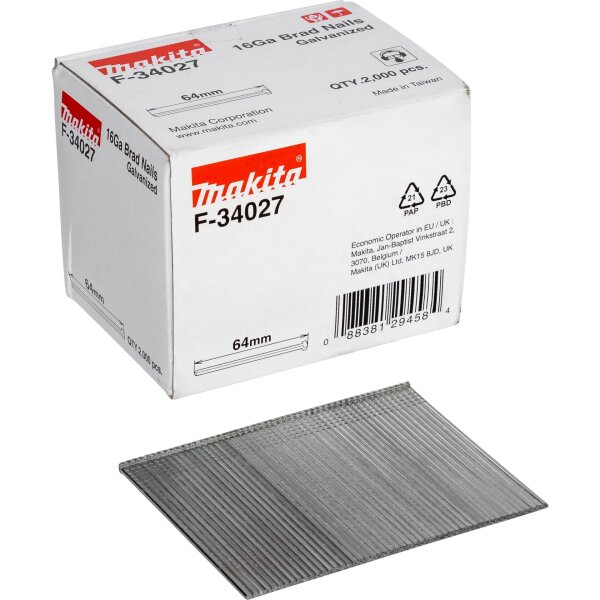 Makita Stauchkopfnagel 1,6x64mm F-34027  2000 pcs.