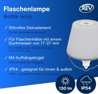 REV LED Flaschenleuchte mit Akku Lamprusco warmweiß&RGB
