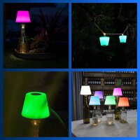 REV LED Flaschenleuchte mit Akku Lamprusco warmweiß&RGB
