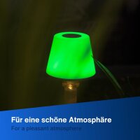 REV LED Flaschenleuchte mit Akku Lamprusco warmweiß&RGB