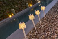 New Garden Gretita Solar Erdspieß Leuchte, 4er Pack Weiß