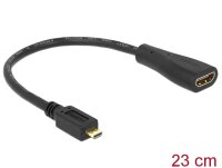 Delock Kabel HDMI Micro-D Stecker > HDMI-A Buchse 23 cm