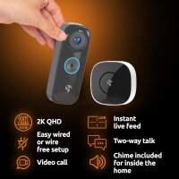 Toucan Wireless Video Doorbell PRO with Radar Motion Detection