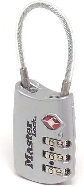 Master Lock Reiseschloß 4688EURD Zahlenkombination TSA farbl sort