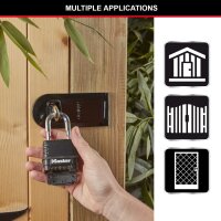 Master Lock Zahlenschloss aus Zink 56mm Schwarz M178EURDLF
