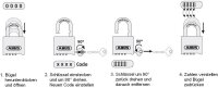 ABUS Zahlenschloss 180IB/50HB63 SL 5