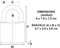 Master Lock Vorhängeschloss aus geh. Stahl (60mm)...