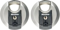 Master Lock Vorhängeschloss 2-Disk aus Edelstahl...