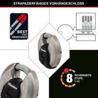 Master Lock Vorhängeschloss 2-Disk aus Edelstahl...