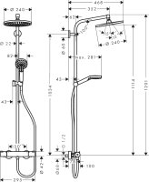 Hansgrohe Crometta S Showerpipe 240 1jet mit Thermostat chrom
