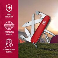 Victorinox V-1.36 13 Camper Taschenmesser, Holzgriff, rot