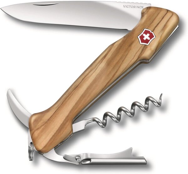 Victorinox V-0.97 01.64 Wine Master Taschenmesser, mit Holzgriff, olivenbaumholz