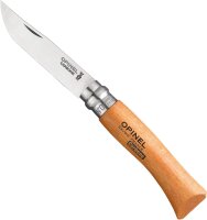 Opinel Taschenmesser No. 07 Carbonklinge mit Holzgriff