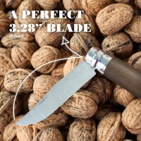 Opinel Taschenmesser No. 08 Holzgriff Walnuss
