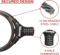 Master Lock Kabelschloss 12mm ergonomisches Design 8229EURDPRO