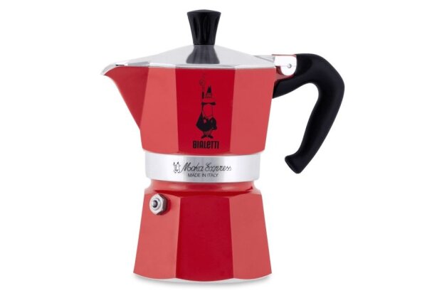 Bialetti Moka Express Rot, Espressokocher für 1 Tasse