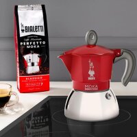 Bialetti Moka Induktion, Rot, Espressokocher für 6 Tassen