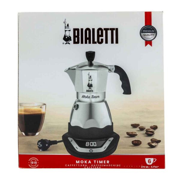 Bialetti Moka Timer 3 Tassen, programmierbarer Espressokocher