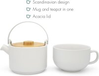 Bredemeijer Tea-for-one Umea weiß mit Bambusdeckel     142007