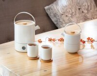Bredemeijer Tea-for-one Umea weiß mit Bambusdeckel     142007