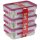 Emsa Food Clip&Close 515582 transp./pink 0,55l 3er Set