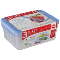 Emsa Food Clip&Close 508567 3er Set transparent/blau