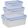 Emsa Food Clip&Close 508567 3er Set transparent/blau
