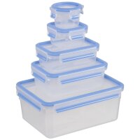 Emsa Food Clip&Close 508568 5er Set transparent/blau
