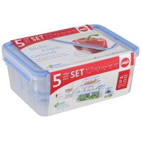 Emsa Food Clip&Close 508568 5er Set transparent/blau