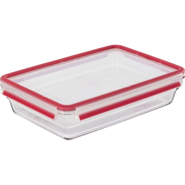 Emsa Clip&Close Glass Frischhaltedose 3 L Glas Rot