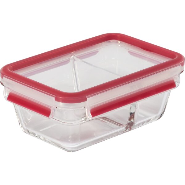 Emsa Clip&Close Glass Vorratsdose 800 ml Glas Rot