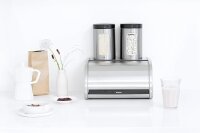 Brabantia Klappbrotkasten Front rund, Stahl matt, med.