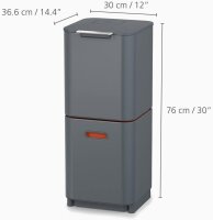 Joseph Joseph Mülleimer Totem 40 L Graphit