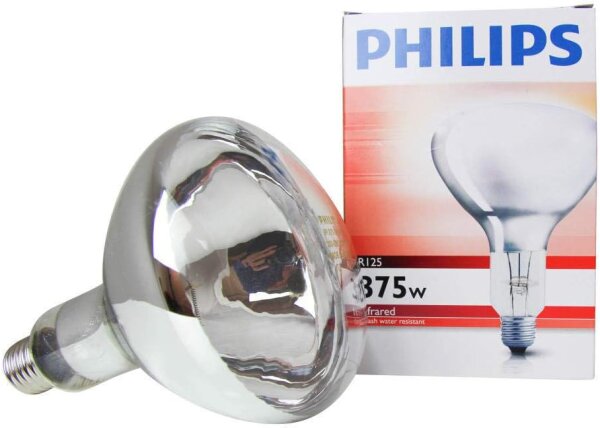 Philips Infrarotlampe BR125 IR 375W E27 230-250V CL