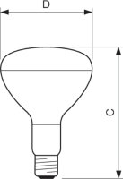 Philips Infrarotlampe BR125 IR 375W E27 230-250V CL