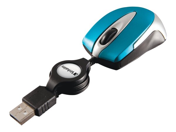 Verbatim Go Mini Maus Büro Beidhändig USB Typ-A Optisch 1000 DPI