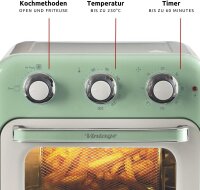 Ariete Vintage Air Fryer Mini- Ofen grün