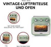 Ariete Vintage Air Fryer Mini- Ofen grün