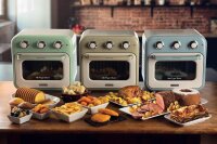 Ariete Vintage, 4632 2-in-1 Heißluftfritteuse und Ofen, 16 L Fassungsvermögen, Körbe und Drehspieß aus Edelstahl