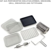 Ariete Vintage, 4632 2-in-1 Heißluftfritteuse und Ofen, 16 L Fassungsvermögen, Körbe und Drehspieß aus Edelstahl