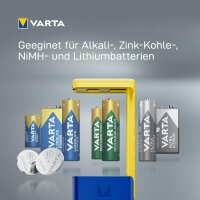 Varta LCD Battery Tester Batterietester Blau, Gelb