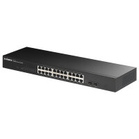 Edimax 26-Port Gigabit Switch mit 2 SFP-Ports 19"