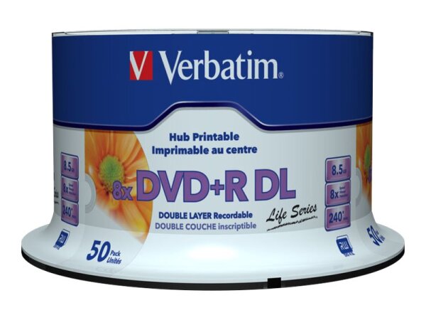 Verbatim 97693 DVD-Rohling 8,5 GB DVD+R DL 50 Stück(e)