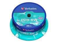 Verbatim DVD-RW Matt Silver 4,7 GB 25 Stück(e)