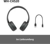 Sony WH-CH520 Kabellose Bluetooth-Kopfhörer, schwarz